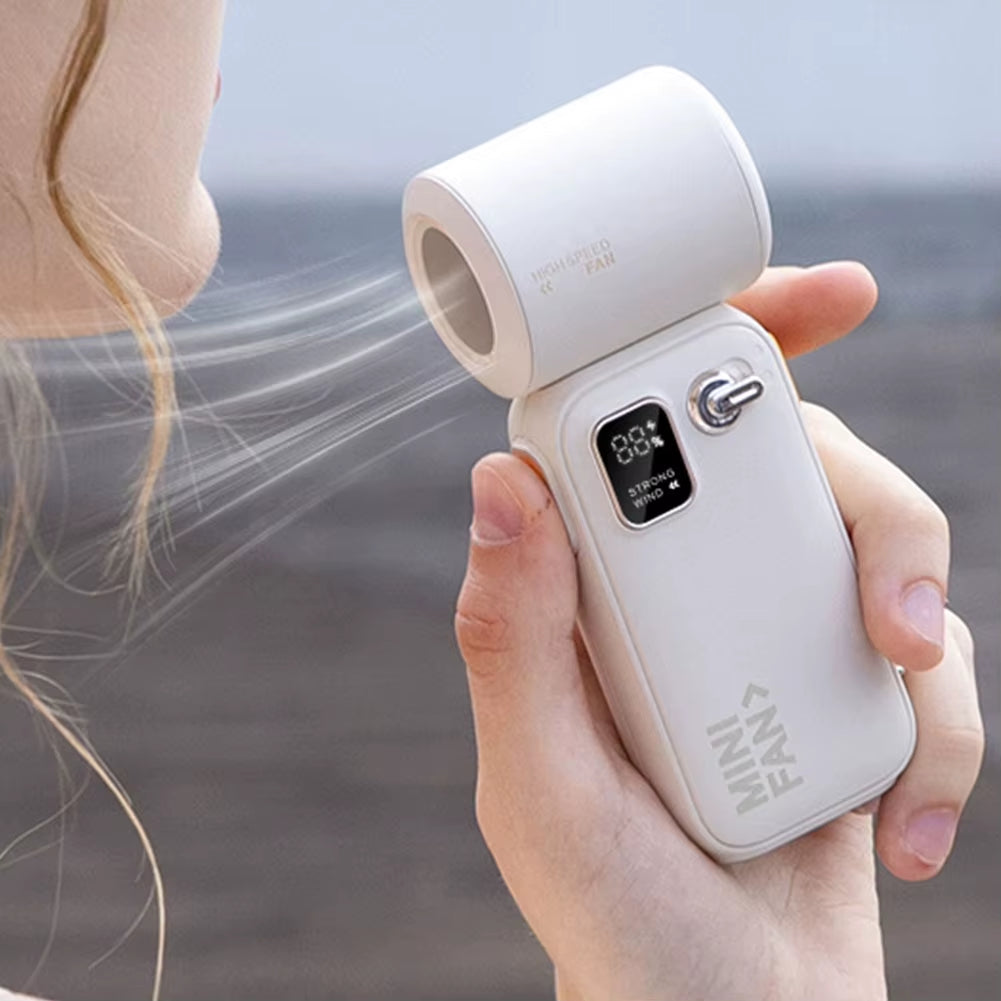 Handheld Turbo Fan 100 Speeds 3600Mah Portable Turbo Fan LED Display Electric Cooling Fan Mini Personal Fan for Home Office