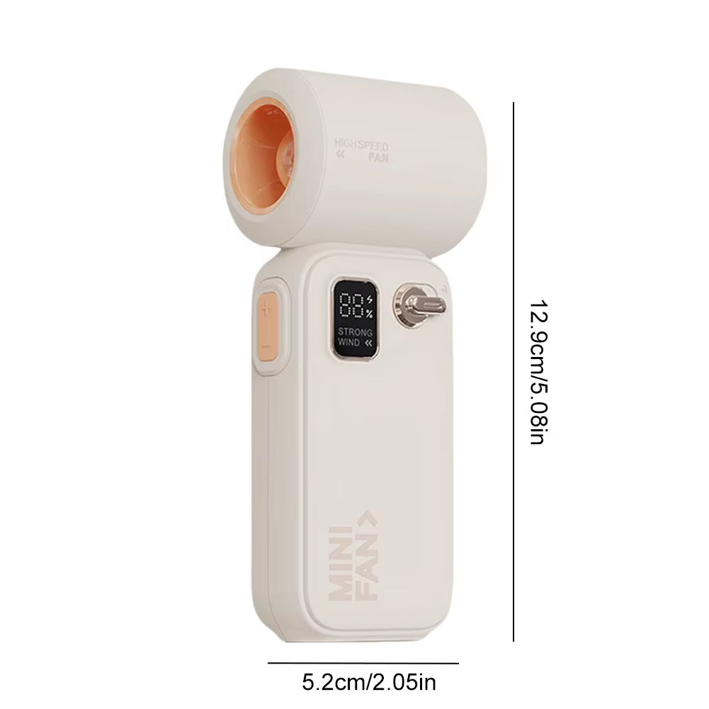 Handheld Turbo Fan 100 Speeds 3600Mah Portable Turbo Fan LED Display Electric Cooling Fan Mini Personal Fan for Home Office